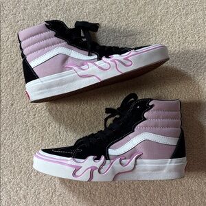 Vans Sk8 hi flame - pink and black